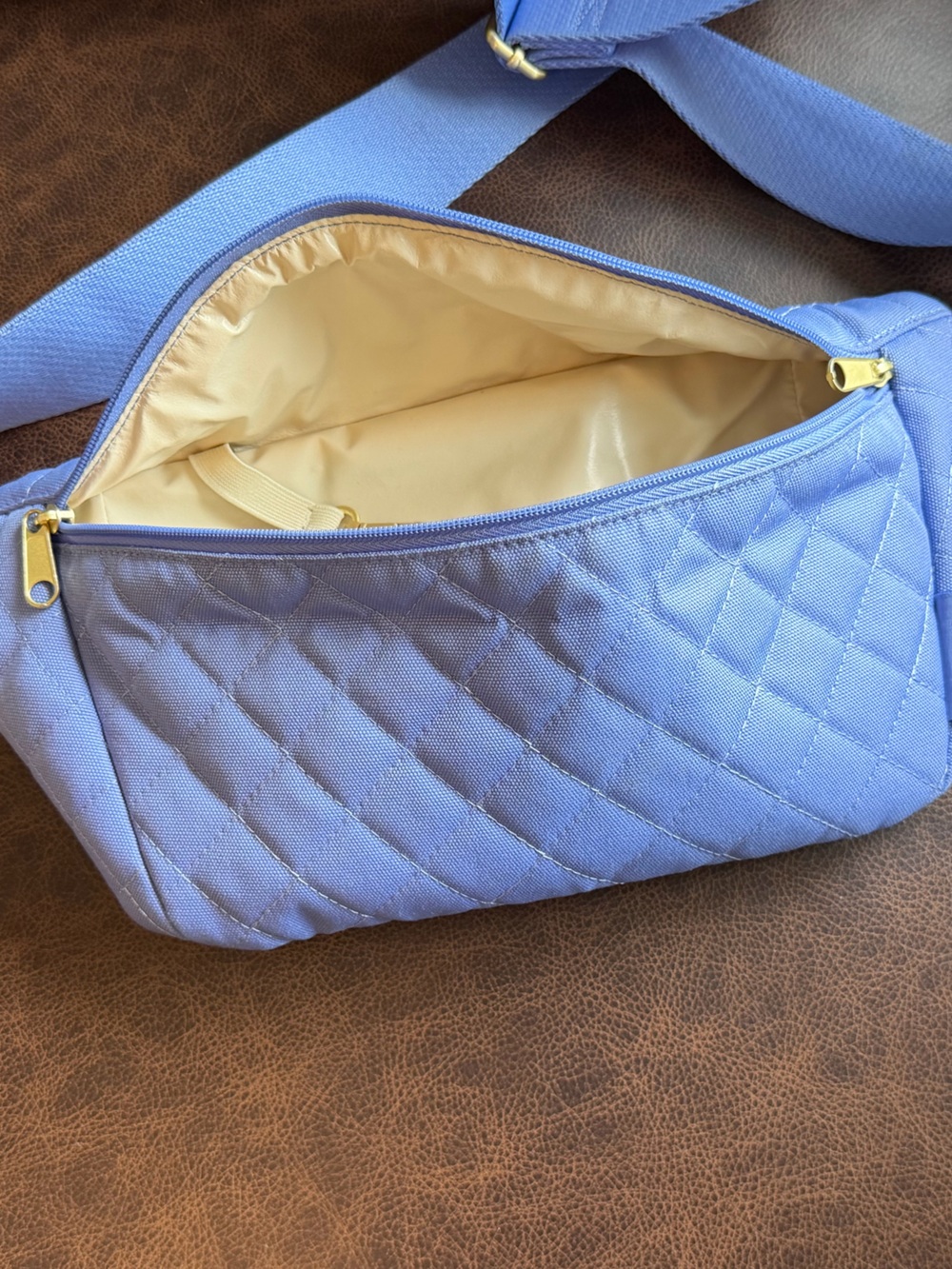 Canvelle Classic Fanny Pack Quilted Cornflower Blue Limited Edition